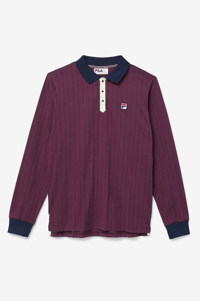 Fila Polo Mens Purple Bb2 Long Sleeve - Ireland 30765-WESN